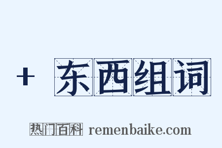 +东西组词是什么意思的图片